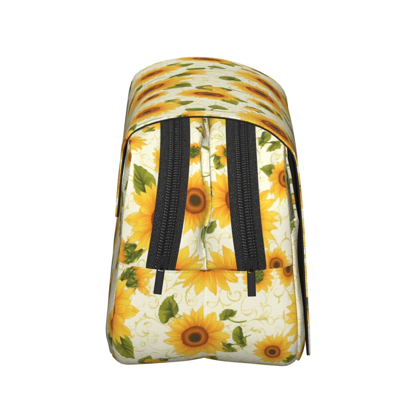 Rateoe European-style Pattern Sunflower Pattern Double Clamshell Pen Case, Storage Organizer with Two Zipper Compartments– Holds Up to 50 Pencils & Pens