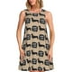 thumbnail image 1 of Balery Dachshund Dog Woof Vestidos de verano para mujer con estampado: vestido holgado sin mangas, vestido playero informal y cómodo para días calurosos., 1 of 7