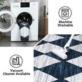 thumbnail image 7 of FairOnly 10'x13'Non Slip Modern Geometric Area Rug for Living Room Low Pile Ultra Thin Stain Resistant Indoor Carpet for Bedroom Kitchen,Dark Blue, 7 of 7