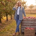 thumbnail image 5 of Plaid Flannel Shirts for Women Long Sleeve Button Down Shirt, S, 5 of 7