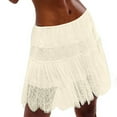thumbnail image 7 of Busydd Short Skirts for Women Trendy Summer Lace Mini Skirt Solid Color High Waisted Skirts for Women S, 7 of 7