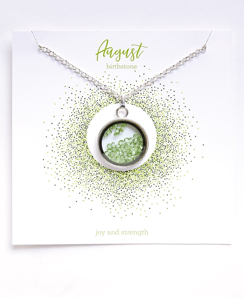 Floating Birthstone Locket Necklace 