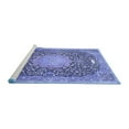 thumbnail image 2 of Ahgly Company Machine Washable Indoor Square Medallion Blue Traditional Area Rugs, 5' Square, 2 of 4