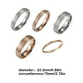 thumbnail image 3 of Becaristey Fashion Ring Personalized Sparkling Matte Surface Rings Jewelry Dressing Up Accessory Wedding Party Daily Working Silver 6MM, 3 of 6