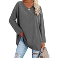thumbnail image 1 of Top de manga larga para mujer,Camiseta de manga larga para mujer Camisa de gran tamaño para mujer Top de verano diseñado con precisión, 1 of 6