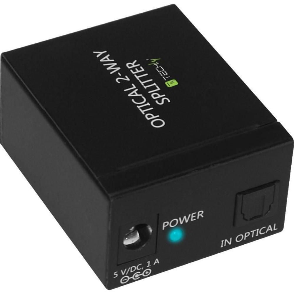 Techly Diviseur audio numérique 2 o 4 sorties Toslink (fibres optiques)