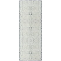LR Home Aria Durable Performance Area Rug Indoor in Gray/Blue, 2' x 5'