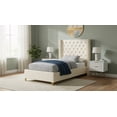 thumbnail image 6 of Meridian Furniture Soho Solid Wood and Vegan Leather Twin Bed in White, 6 of 8
