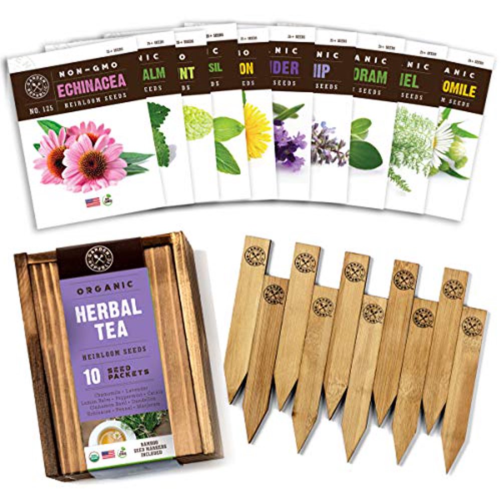 Herb Garden Seeds for Planting 10 Medicinal Herbs Seed Packets Non