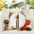 thumbnail image 6 of DefiDgd Cute Dogs Animals Pattern Placemats,Washable Resistant Non-Slip Table Mats Tableware Place Mats for Home Kitchen Party Dining Home Decor(B), 6 of 6