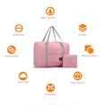 thumbnail image 3 of Bolsa de lona plegable Oucaili para mujeres y hombres, bolsas de viaje para el fin de semana, bolsa de equipaje impermeable para deportes, gimnasio, vacaciones, 3 of 5