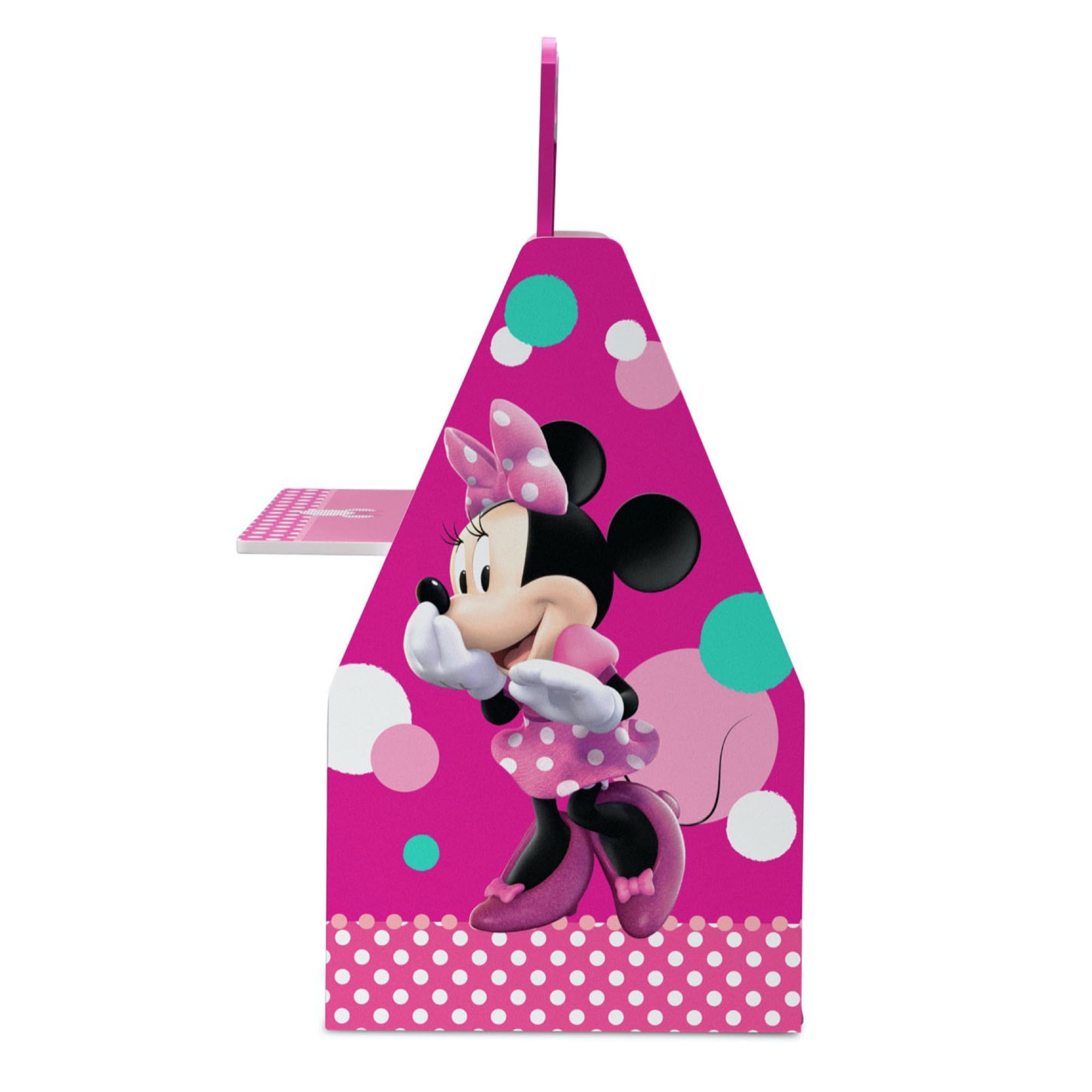 Disney Minnie Mouse Deluxe Kids Art Table, Easel, Desk, Stool & Toy Organizer by Delta Children