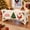 White, variant on Christmas Stretch Fitted Table Cover for Rectangular Tables, Easy-Clean with Santa Tree Print, Wrinkle Resistant Elastic Fit for Parties & Hot Chocolate Bars 4,5,6 Ft Banquet Tables