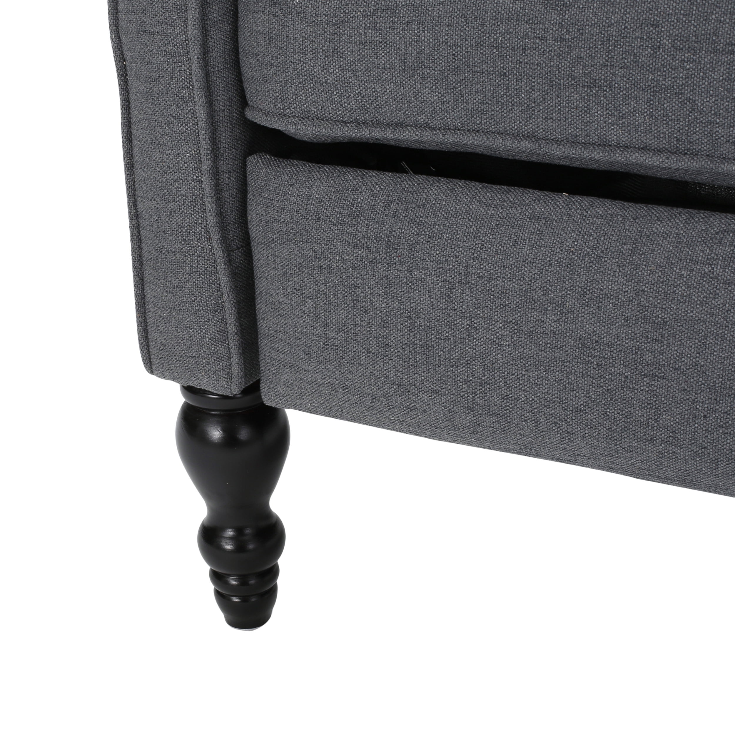 Noble House Walter Wingback Fabric Recliner, Set of 2, Gray