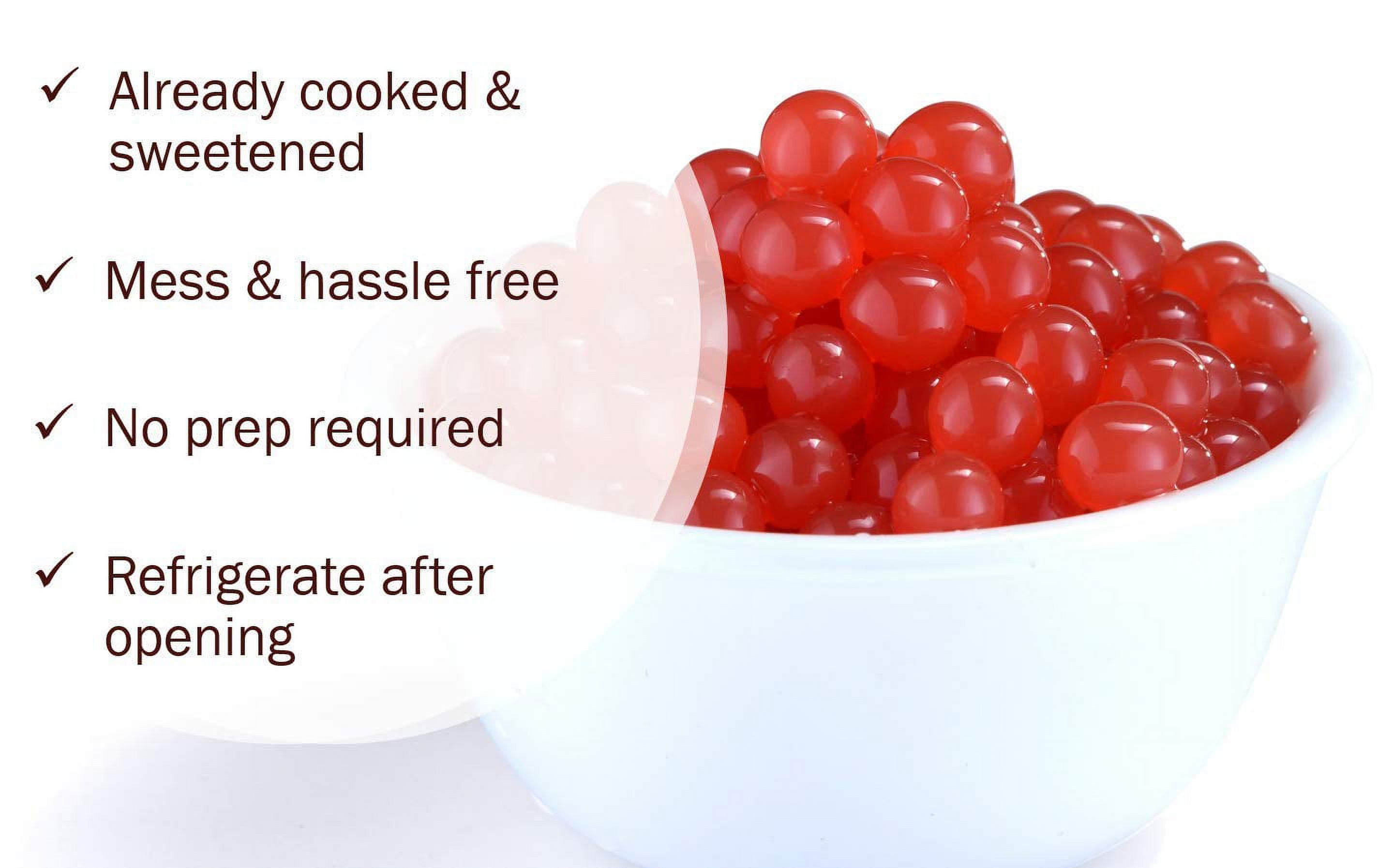 BREXONIC Bursting Boba Pearls Strawberry Tapioca Pearls for Bubble Tea & Desserts, 2 Lbs