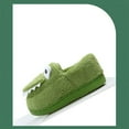 thumbnail image 7 of Wdgfv Animal print cotton house shoes Girls Slippers Fashion Cute Autumn Winter Flat Bottom Lightweight Soft Comfortable Warm Solid Color Cartoon Green 18-24 Months, 7 of 7