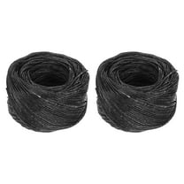 Uxcell 2Pcs 200ft Beeswax Candle Wick, 8mm Well Coated with Natural Beeswax, Black 1.2mm