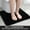 Black, variant on Bath Rug, U Shaped Contour Toilet Mat, 20x24 inch, Non-Slip Water Absorbent Soft Plush, Machine Washable for Bathroom, Gray