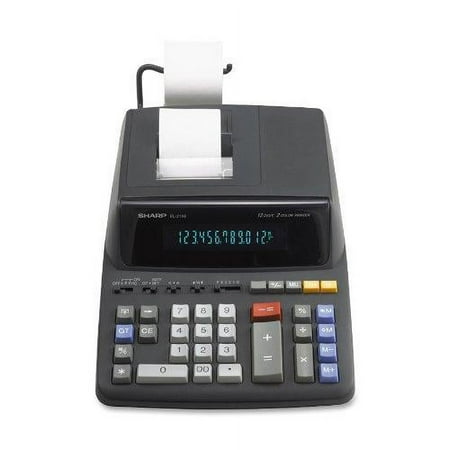 SHARP EL2196BL Standard Function Calculator, White