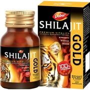 Dabur Shilajit Gold : 100 % Ayurvedic Capsules for Strength , Stamina and Power -20 capsules