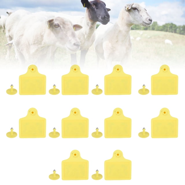 Para Paquete De 10 Etiquetas De Oreja Electrónicas Para Animales Impermeabilizante TPU 860-960MHz UHF U9 Chip Etiquetas De Oreja De Ganado Para Seguimiento De Gestión De Animales