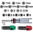 thumbnail image 2 of Vessel Tools TD6816MG CRYSTALINE Ratchet Screwdriver with Insert Bits, 2 of 7