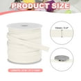 thumbnail image 2 of Uxcell Flat Drawstring Cord Replacement Soft Cotton Hoodie String Cords White 10mm x 27 Yd, 2 of 6