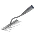 thumbnail image 1 of Las de metal de rastrillo se aflojan el césped fácil de usar para cultivar jardinería al aire libre 8 dientes, 1 of 8
