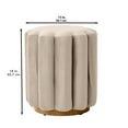thumbnail image 4 of Better Homes & Gardens Lillian Velvet Tufted Ottoman, Beige, 4 of 7