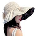 thumbnail image 1 of Sombrero de sol de verano Bowknot - Sombrero de ala ancha Gorra de pesca Sombrero de playa para mujer, 1 of 4