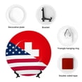 thumbnail image 4 of Picia USA Switzerland Pattern Bone China Decorative Plate – Wall Decor with Stand and Adhesive, Elegant Ornament for Living Room, Office, or Entryway-10in, 4 of 6