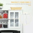 thumbnail image 4 of 67" White Kitchen Buffet with Hutch - Freestanding Pantry Cabinet with Microwave Stand & Adjustable Shelves, 4 of 10