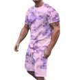 thumbnail image 5 of MKLEKYY Conjunto Deportivo Informal Corto Para Mujer Y Hombre, Ideal Para Vacaciones Y Fitness, Con Mangas Cortas Y Pantalones Cortos, Ideal Para Actividades De Primavera, Verano Y Otoño., 5 of 5