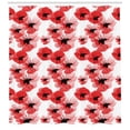 thumbnail image 3 of Ambesonne Floral Shower Curtain, Poppies Vibrant Colors, 69"Wx84"L, Vermilion Black White, 3 of 3
