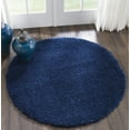 thumbnail image 6 of Nourison Malibu Shag Solid Shag Navy 4' x ROUND Area Rug, (4' Round), 6 of 8