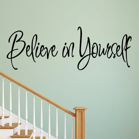 VWAQ Believe in Yourself Decal Wall Quote Sayings Stickers Quotes Vinyl Inspirational Wall Decals Words Letters by