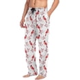 thumbnail image 4 of Top-kevin Bird Print Men's Pajama Pants Cartoon Dinosaur Pjs Bottoms with Pockets Sleep Lounge Pants for Men, 4 of 13
