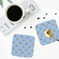 thumbnail image 5 of Kll Square Drink Coasters Set Of 4,Pu Leather Absorbent Coasters Set Decorative Coffee Cup Coasters Housewarming Gift For Home Decor-Cute French Bulldog, 5 of 9