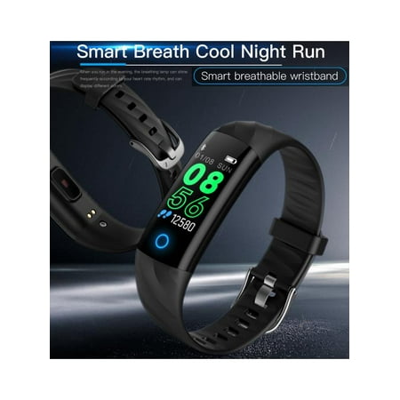 [Breathing Lamp] Color Screen Swimming Sport Bracelet Smart Watch Support Pedometer Blood Pressure Heart Rate Monitor Activity Fitness (Best Fitness Monitor For Swimming)