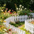 thumbnail image 2 of White Plastic Garden Picket Fence, Decorative Outdoor Landscape Edging for Lawn and Flower Beds, 2 of 6