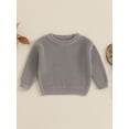 thumbnail image 3 of RUINIXCW Toddler Baby Girl Boy Knit Sweaters Newborn Infant Baby Boys Girls Fall Winter Warm Sweater Clothes Long Sleeve Crewneck Oversized Pullover Knitwear Top, 3 of 8