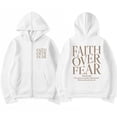 thumbnail image 4 of Y2K Faith Over Fear Jesus Christian Zip Up Hoodie Bible Verse Cardigan Sweatshirt Fashion Aesthetic Fleece Oversized Coat Street, 4 of 4