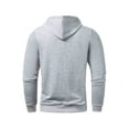thumbnail image 4 of Vedolay Clothes for Men 2023 Oversized V-Neck Long Sleeve Pocket Tunic Sweatshirts Gray,M, 4 of 5