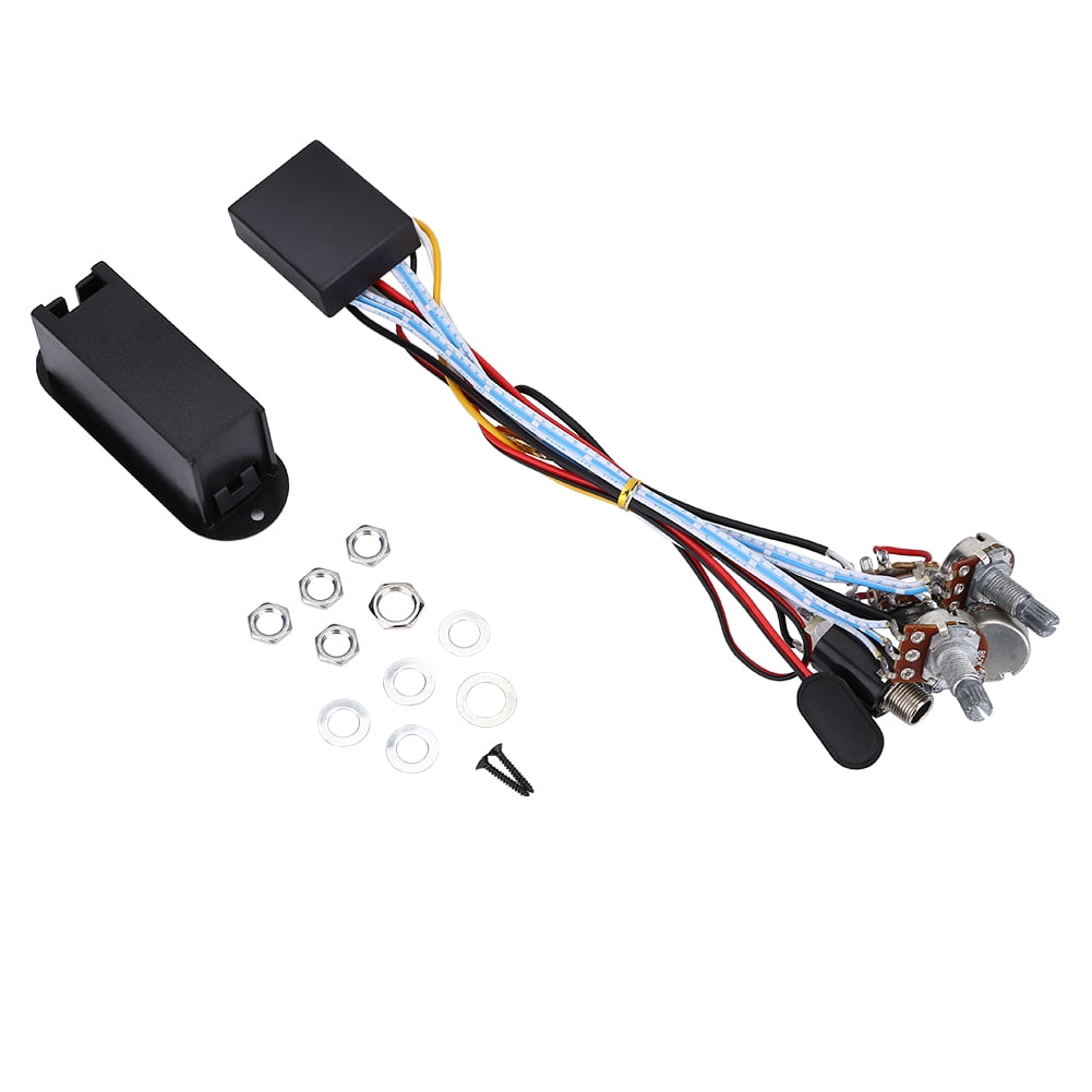 2 Band EQ Preamp Circuit, Easy Installation Balance Volume Not Easy To Damage Decrease Noise Dual Potentiometers Guitar Bass Active Equalizer, For Bass Guitar