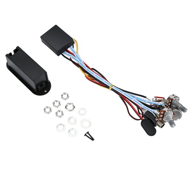 Oubit Band EQ Circuit de Préampli, 2 Band Active EQ Circuit Micro Guitare Basse Performance Haut de Gamme