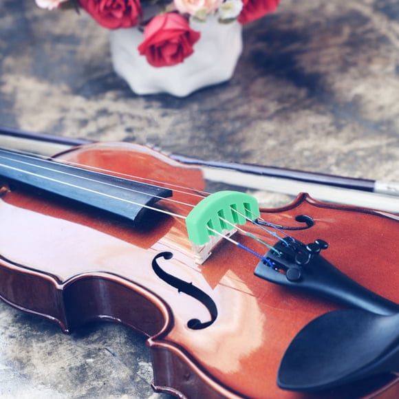 Raindrops Práctico Para Violín Color Verde Con Ergonómico Y Material Resistente Para Uso Fácil