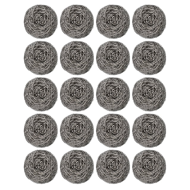 Injueey Limpiador de alambre de acero inoxidable 20x: limpieza de banco de cocina de fácil a larga vida útil a prueba de herrumbre Suministros de limpieza para el hogar 10g
