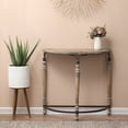 thumbnail image 2 of HomeStock Mid-Century Marvel Rustic Wood And Metal Half Moon Console And Entry Table, 2 of 10
