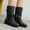 Black, variant on OKBOP Women's Middle Mid Calf Boots-Walking Shoes Women Winter Tall Black Boots Christmas Warm Rain Fashion Womens Boots
