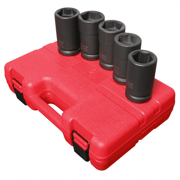 Sunex Tools 1" Drive Combination Budd Wheel Impact Socket 5-Piece Set